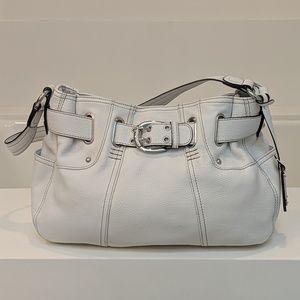 Tignanello white leather shoulder bag